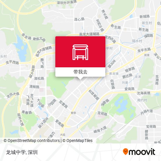 龙城中学地图
