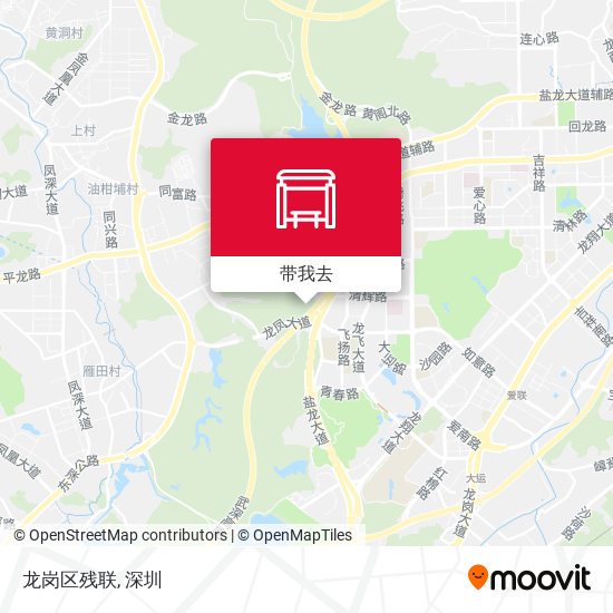 龙岗区残联地图