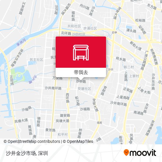 沙井金沙市场地图