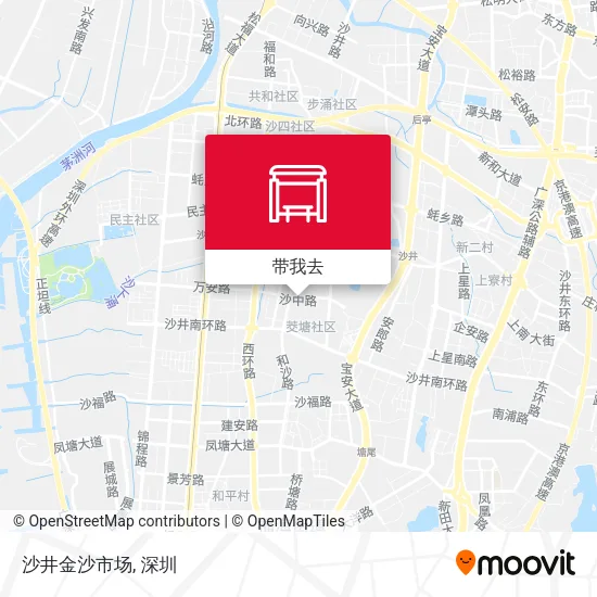 沙井金沙市场地图