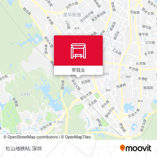 红山地铁站地图