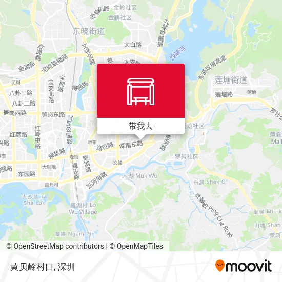 黄贝岭村口地图