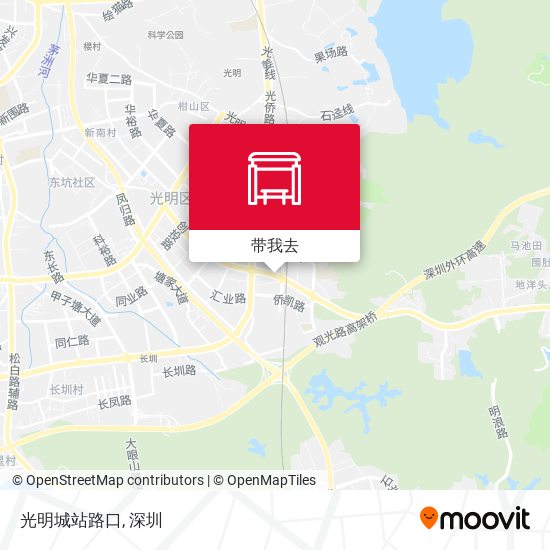 光明城站路口地图