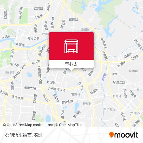 公明汽车站西地图