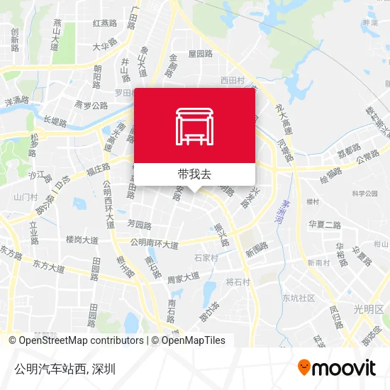 公明汽车站西地图