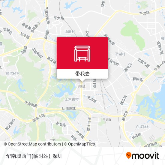 华南城西门(临时站)地图