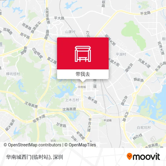 华南城西门(临时站)地图