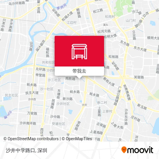 沙井中学路口地图