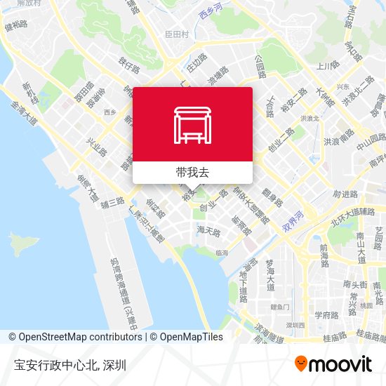 宝安行政中心北地图