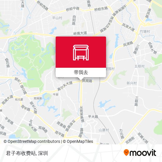 君子布收费站地图