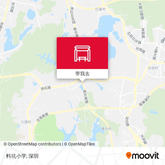 料坑小学地图