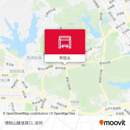 塘朗山隧道路口地图