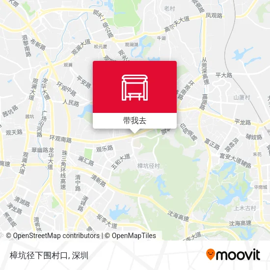 樟坑径下围村口地图