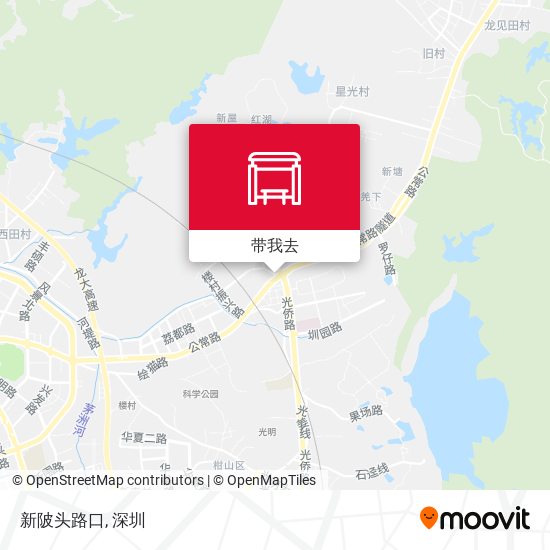 新陂头路口地图