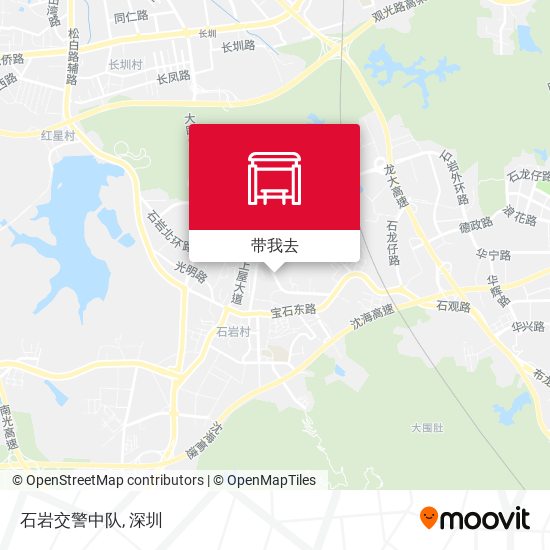 石岩交警中队地图