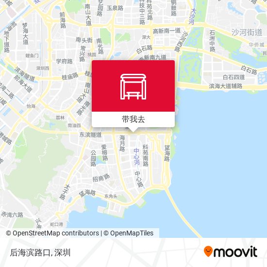 后海滨路口地图