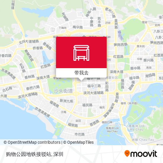 购物公园地铁接驳站地图