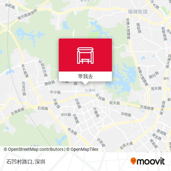 石凹村路口地图