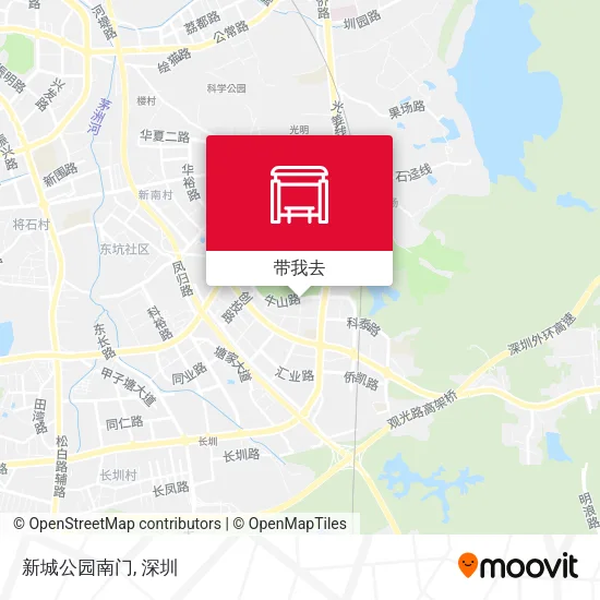 新城公园南门地图