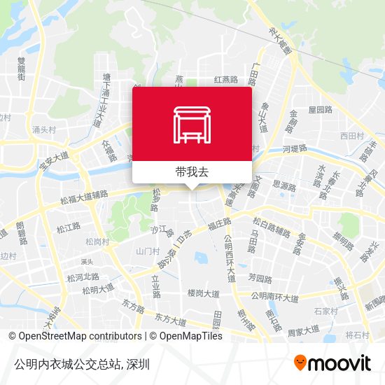 公明内衣城公交总站地图