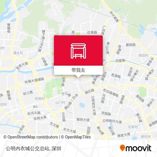 公明内衣城公交总站地图