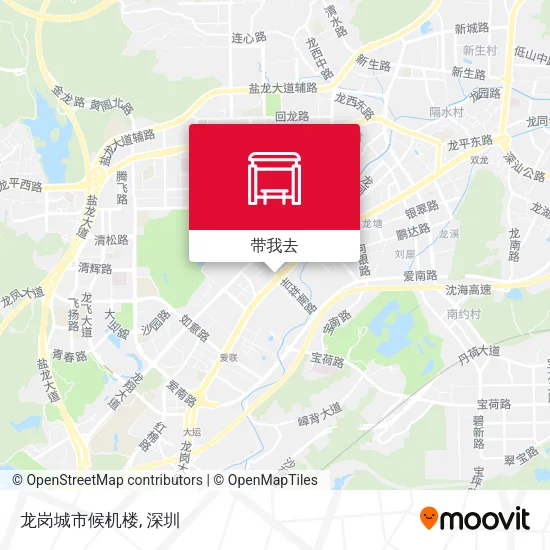 龙岗城市候机楼地图