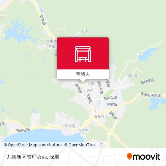 大鹏新区管理会西地图