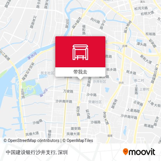 中国建设银行沙井支行地图