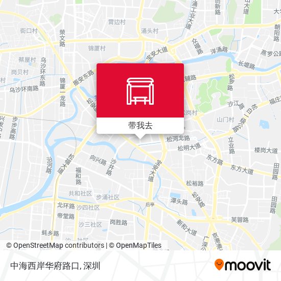中海西岸华府路口地图