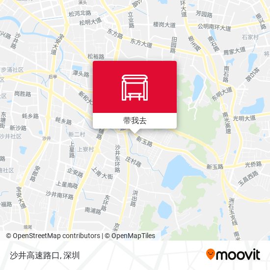 沙井高速路口地图