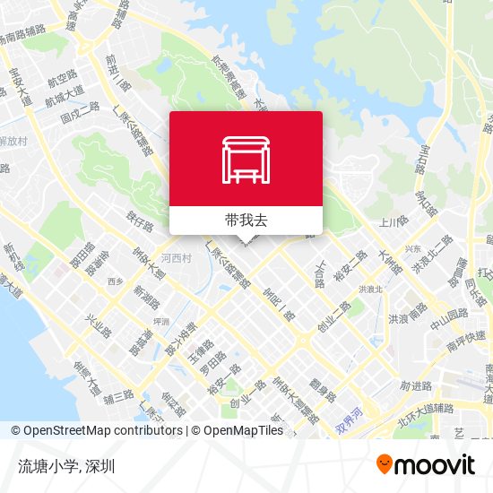 流塘小学地图