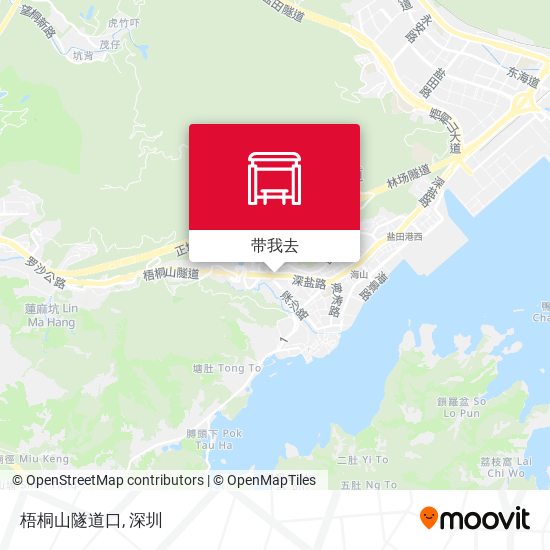 梧桐山隧道口地图