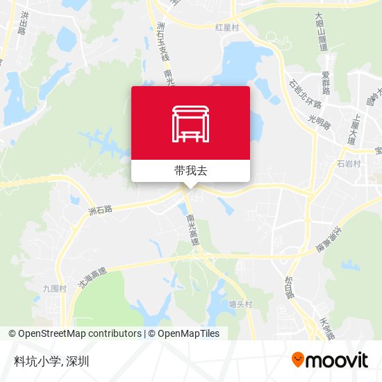 料坑小学地图