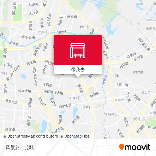风景路口地图