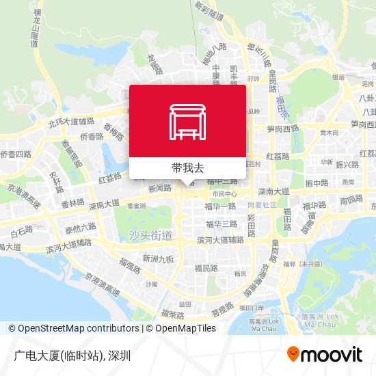 广电大厦(临时站)地图