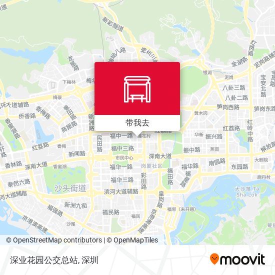 深业花园公交总站地图