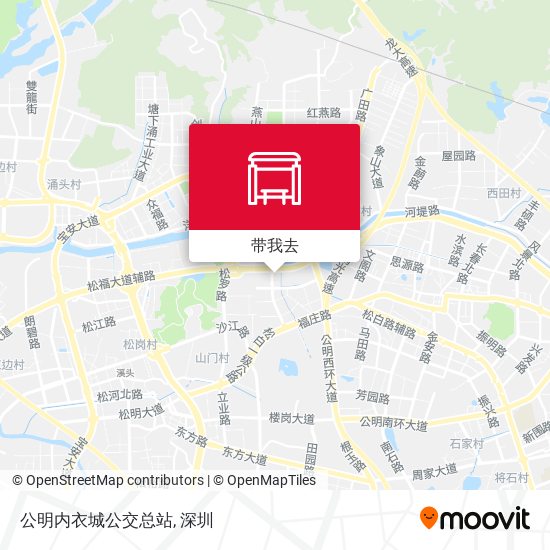 公明内衣城公交总站地图