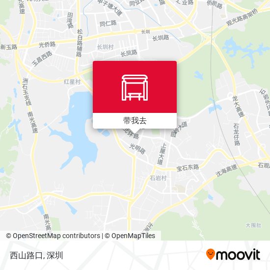 西山路口地图
