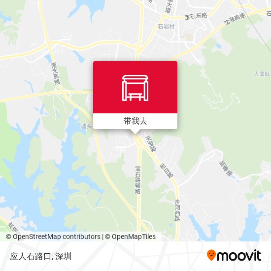 应人石路口地图