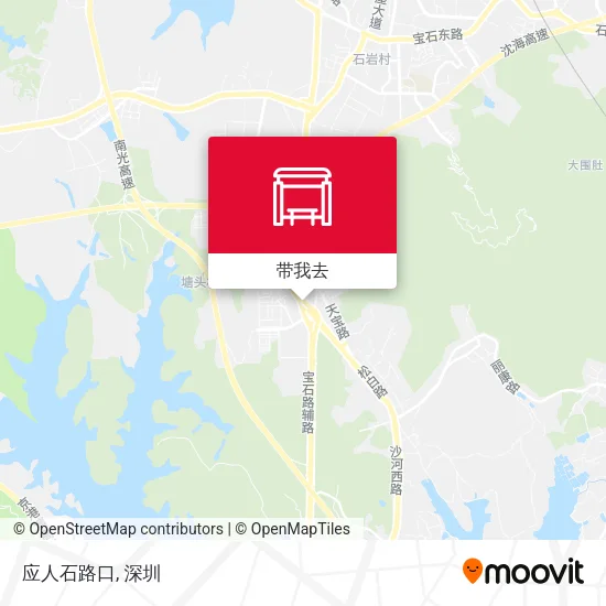 应人石路口地图