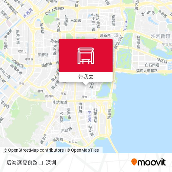 后海滨登良路口地图