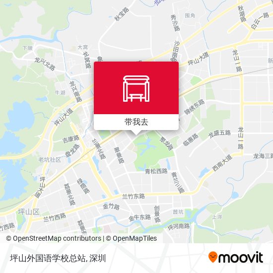 坪山外国语学校总站地图