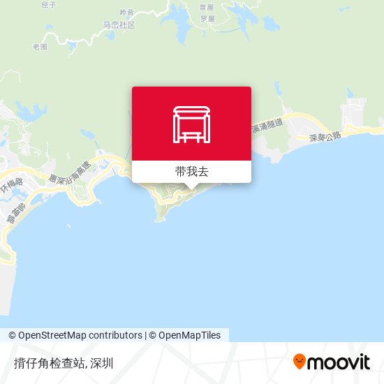 揹仔角检查站地图