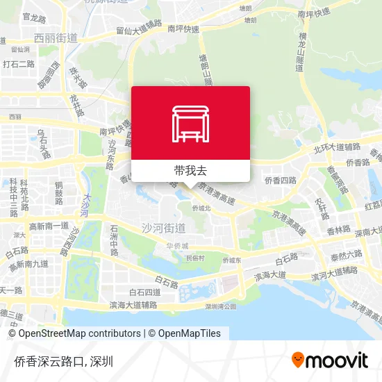 侨香深云路口地图
