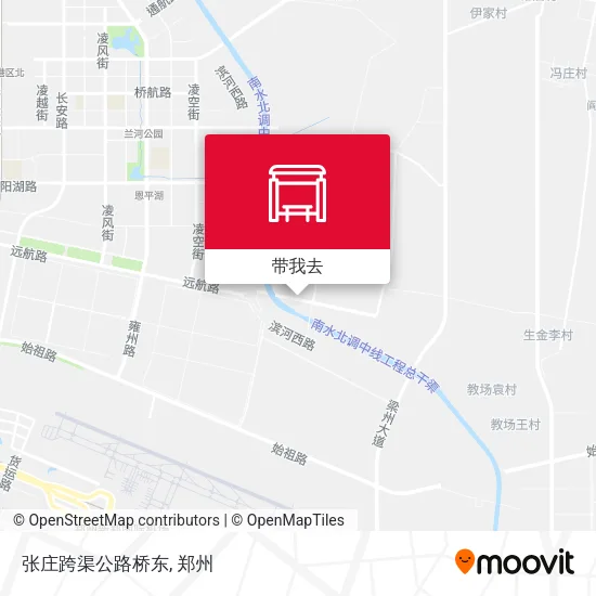 张庄跨渠公路桥东地图