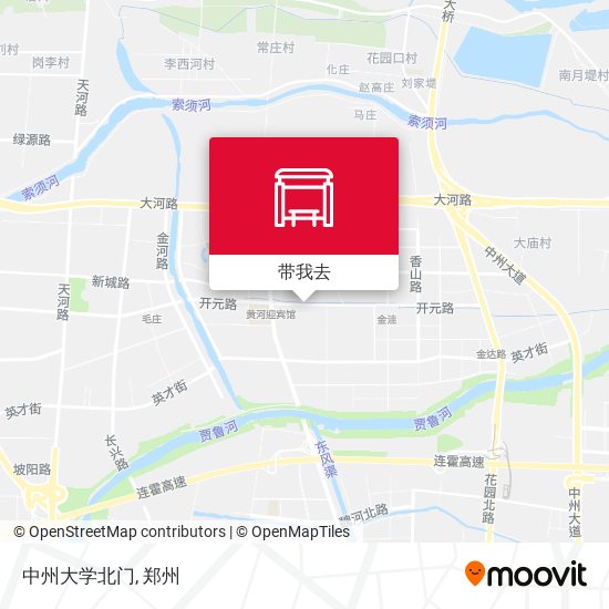 中州大学北门地图