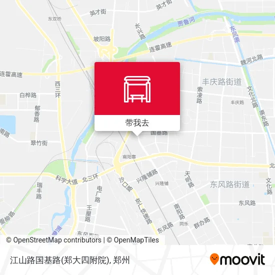 江山路国基路(郑大四附院)地图
