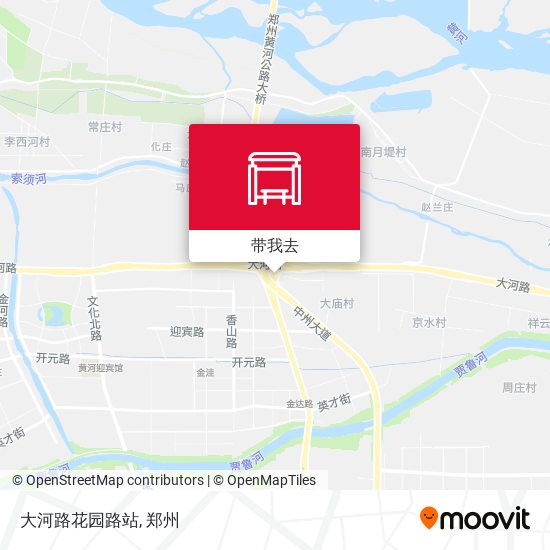 大河路花园路站地图