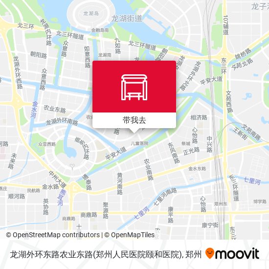龙湖外环东路农业东路(郑州人民医院颐和医院)地图