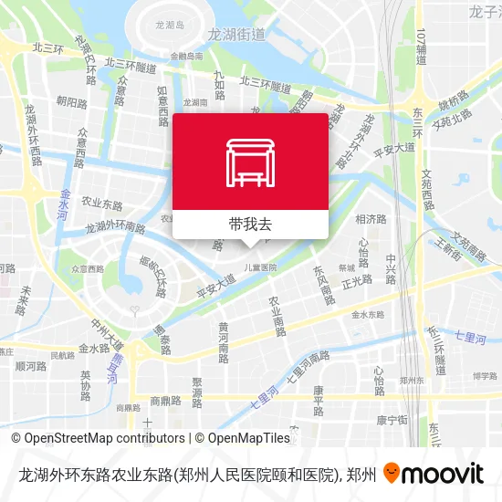 龙湖外环东路农业东路(郑州人民医院颐和医院)地图